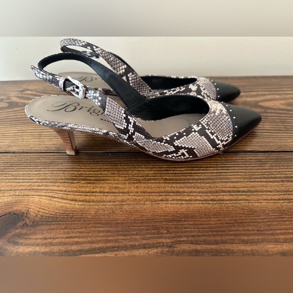 Brighton Womens Frieze Snake Pattern Kitten Heel - Size 9 - Picture 1 of 7